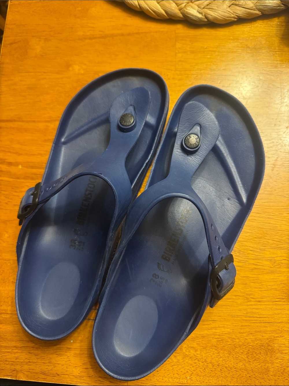 Birkenstock Navy Blue Kids Toe-Post Sandals